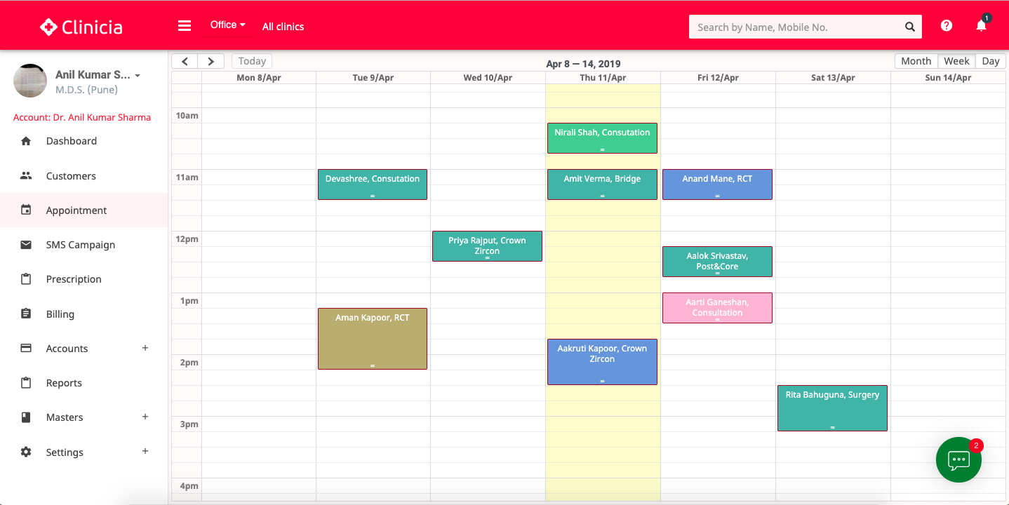 Features Appointment Scheduling